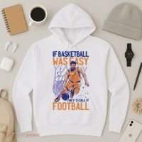 If Baseball Was Easy They'd Call It Football Funny Hoodie thumb 3