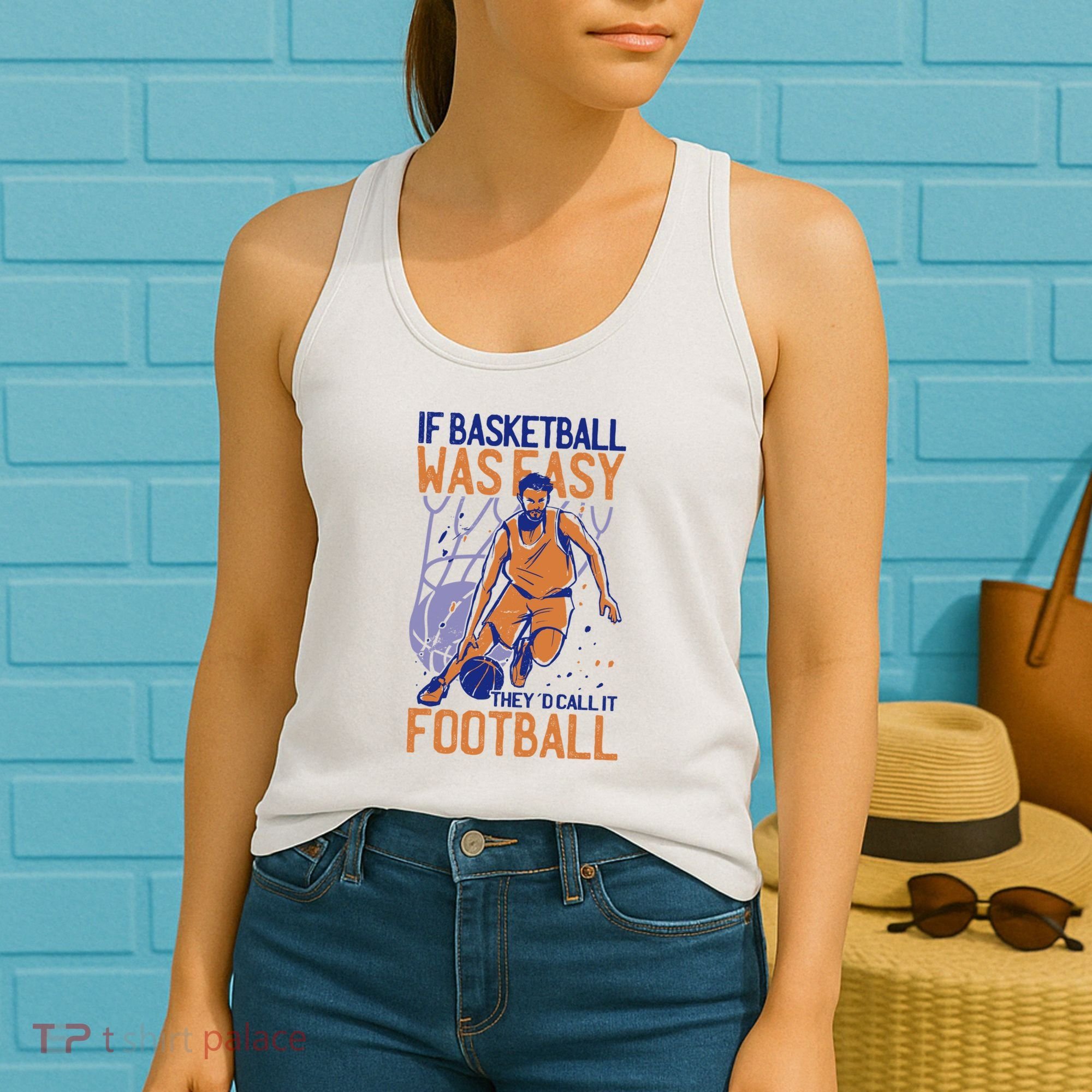 If Baseball Was Easy They'd Call It Football Funny Women's Tank Top