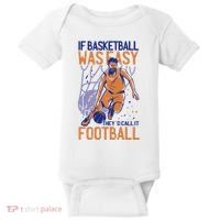 If Baseball Was Easy They'd Call It Football Funny Baby Bodysuit thumb 0