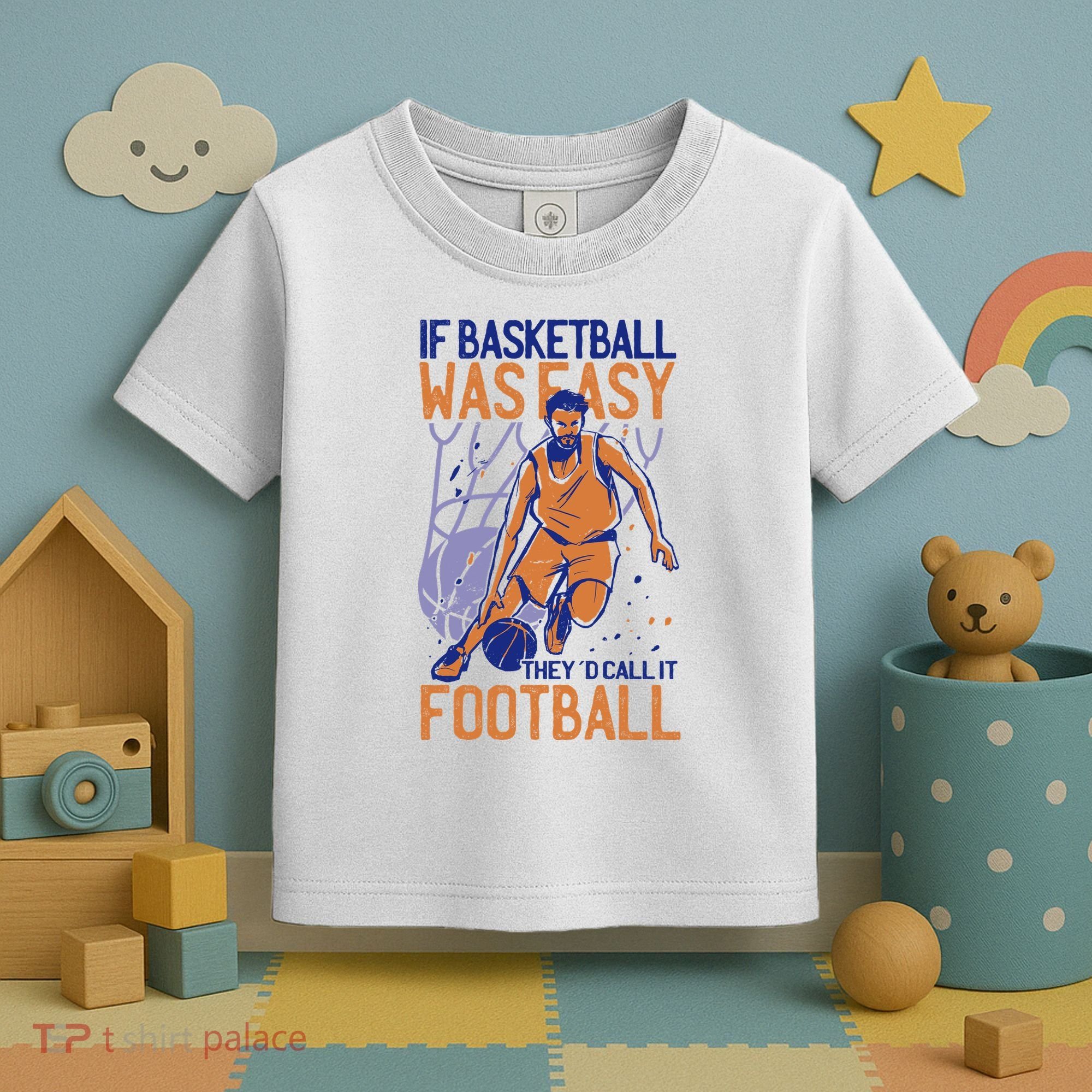 If Baseball Was Easy They'd Call It Football Funny Toddler T-Shirt