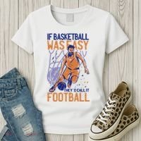 If Baseball Was Easy They'd Call It Football Funny Women's T-Shirt thumb 3