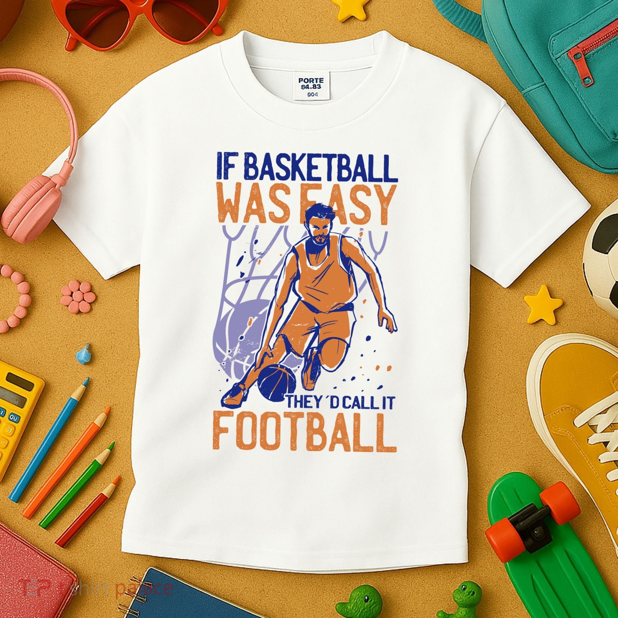 If Baseball Was Easy They'd Call It Football Funny Kids T-Shirt
