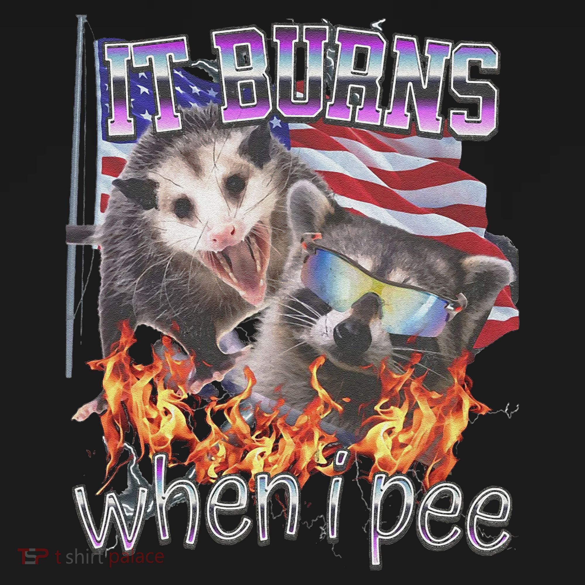 It Burns When I Pee Possum Raccoon Funny Backpack