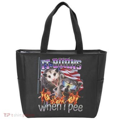 It Burns When I Pee Possum Raccoon Funny Tote Bag