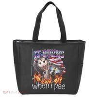 It Burns When I Pee Possum Raccoon Funny Tote Bag thumb 0