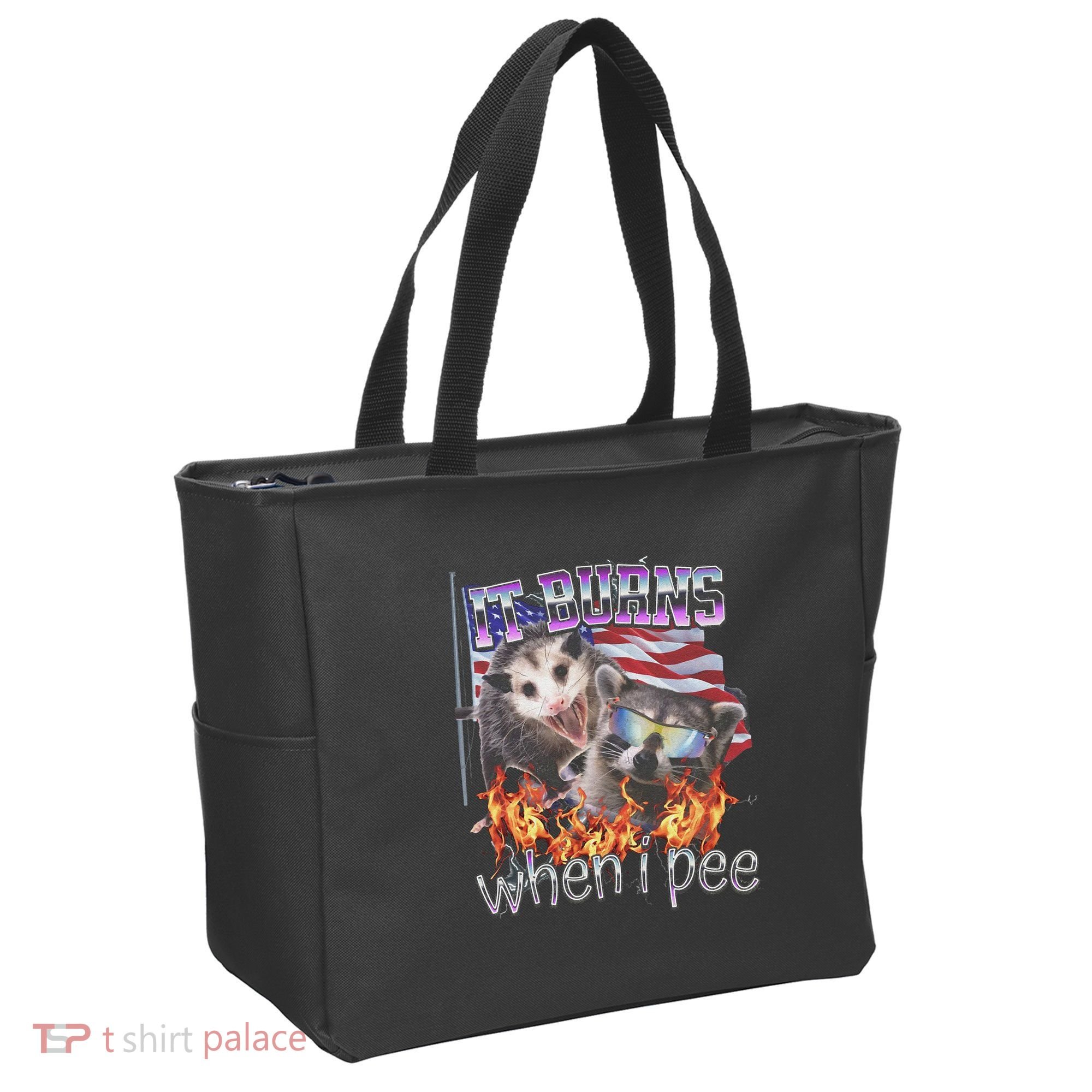 It Burns When I Pee Possum Raccoon Funny Tote Bag