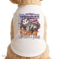 It Burns When I Pee Possum Raccoon Funny Doggie Tank thumb 0