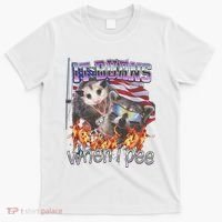 It Burns When I Pee Possum Raccoon Funny T-Shirt thumb 0