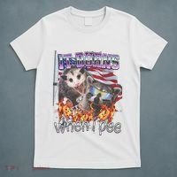 It Burns When I Pee Possum Raccoon Funny T-Shirt thumb 5