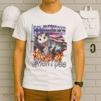 It Burns When I Pee Possum Raccoon Funny T-Shirt thumb 6