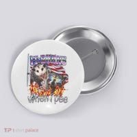 It Burns When I Pee Possum Raccoon Funny Button thumb 0