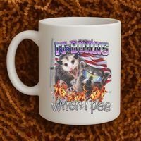 It Burns When I Pee Possum Raccoon Funny Coffee Mug thumb 2