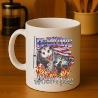 It Burns When I Pee Possum Raccoon Funny Coffee Mug thumb 4
