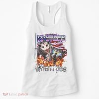 It Burns When I Pee Possum Raccoon Funny Women's Tank Top thumb 0