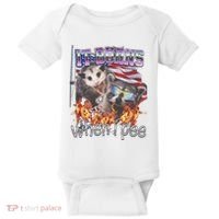 It Burns When I Pee Possum Raccoon Funny Baby Bodysuit thumb 0
