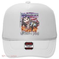 It Burns When I Pee Possum Raccoon Funny Hat thumb 0