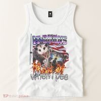 It Burns When I Pee Possum Raccoon Funny Tank Top thumb 2