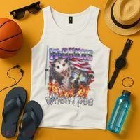 It Burns When I Pee Possum Raccoon Funny Tank Top thumb 4