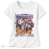 It Burns When I Pee Possum Raccoon Funny Women's T-Shirt thumb 0