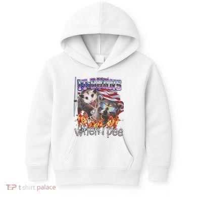 It Burns When I Pee Possum Raccoon Funny Kids Hoodie