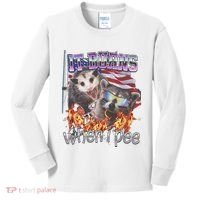It Burns When I Pee Possum Raccoon Funny Kids Long Sleeve Shirt thumb 0