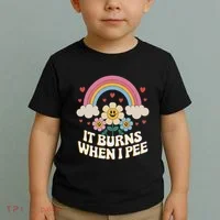 It Burns When I Pee Funny Sarcastic Ironic Inappropriate Toddler T-Shirt thumb 2