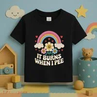It Burns When I Pee Funny Sarcastic Ironic Inappropriate Toddler T-Shirt thumb 3