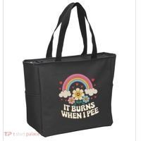It Burns When I Pee Funny Sarcastic Ironic Inappropriate Tote Bag thumb 2
