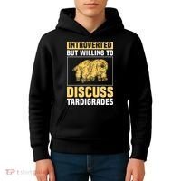 Introverted But Willing To Discuss Tardigrades Kids Hoodie thumb 4