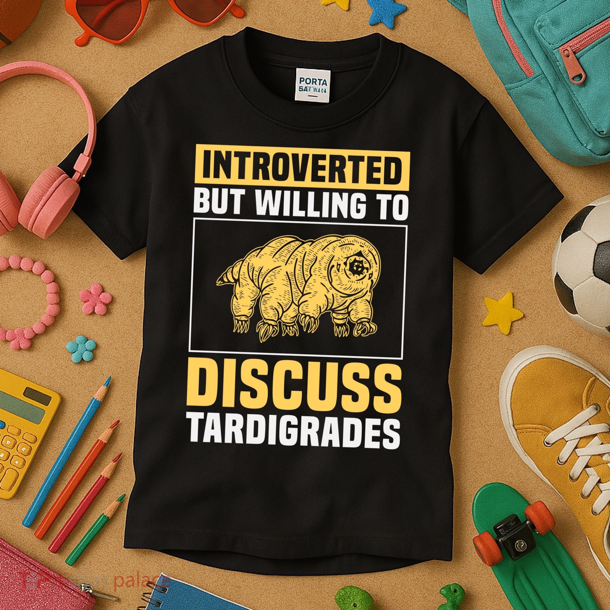 Introverted But Willing To Discuss Tardigrades Kids T-Shirt