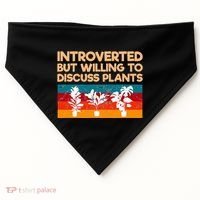 Introverted But Willing To Discuss Plants For Introverts USA-Made Doggie Bandana thumb 0