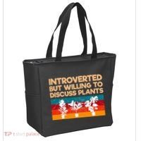 Introverted But Willing To Discuss Plants For Introverts Tote Bag thumb 2