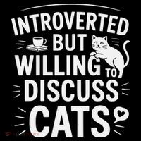 Introverted But Willing To Discuss Cats Funny Quote Coffee Mug thumb 5