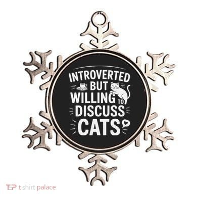 Introverted But Willing To Discuss Cats Funny Quote Ornament