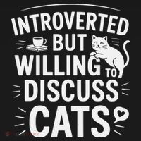 Introverted But Willing To Discuss Cats Funny Quote Toddler T-Shirt thumb 4