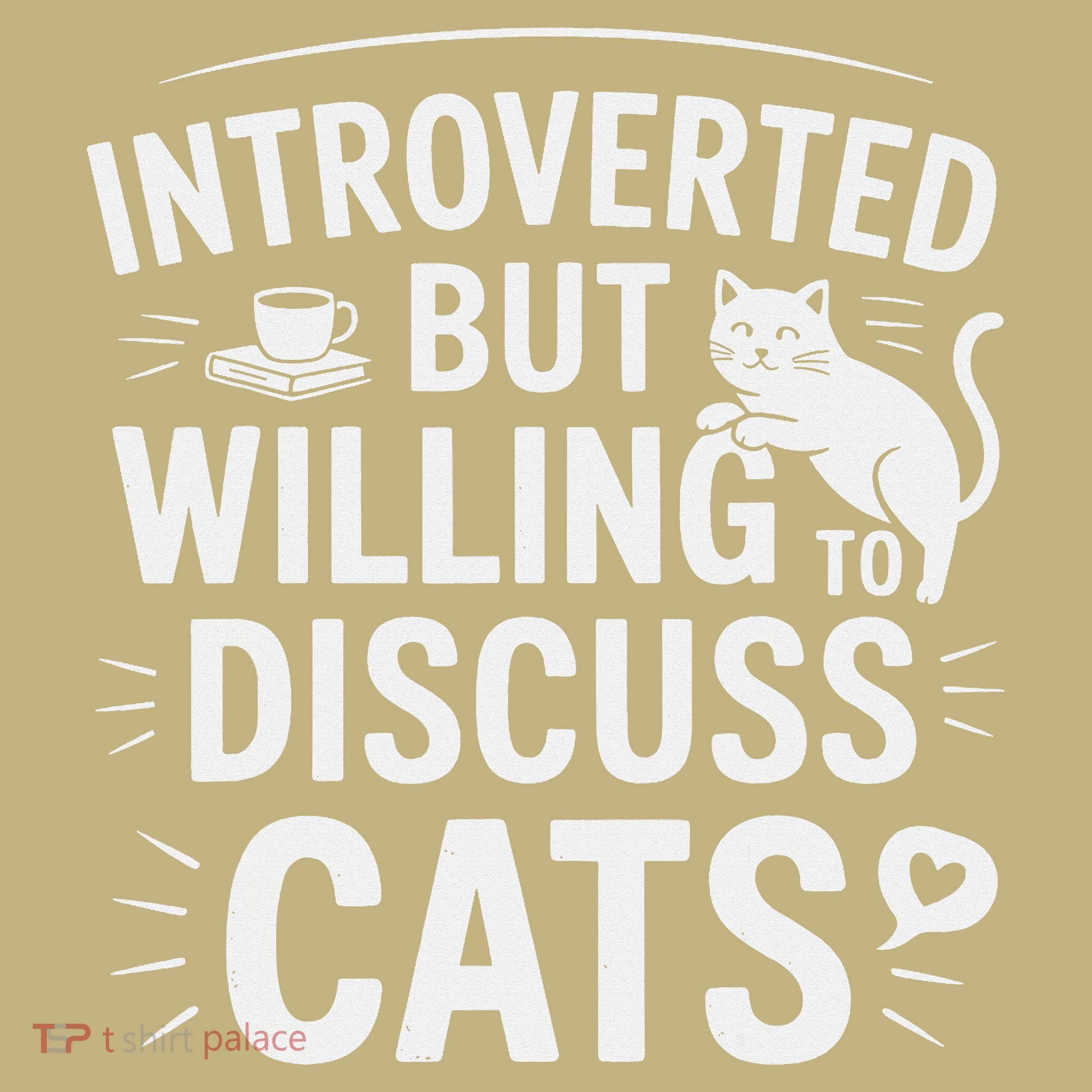 Introverted But Willing To Discuss Cats Funny Quote Mousepad