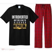 Introverted But Willing To Discuss Nephilim Introvert Quote Gift Pajama Set thumb 0
