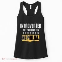 Introverted But Willing To Discuss Nephilim Introvert Quote Gift Women's Tank Top thumb 0