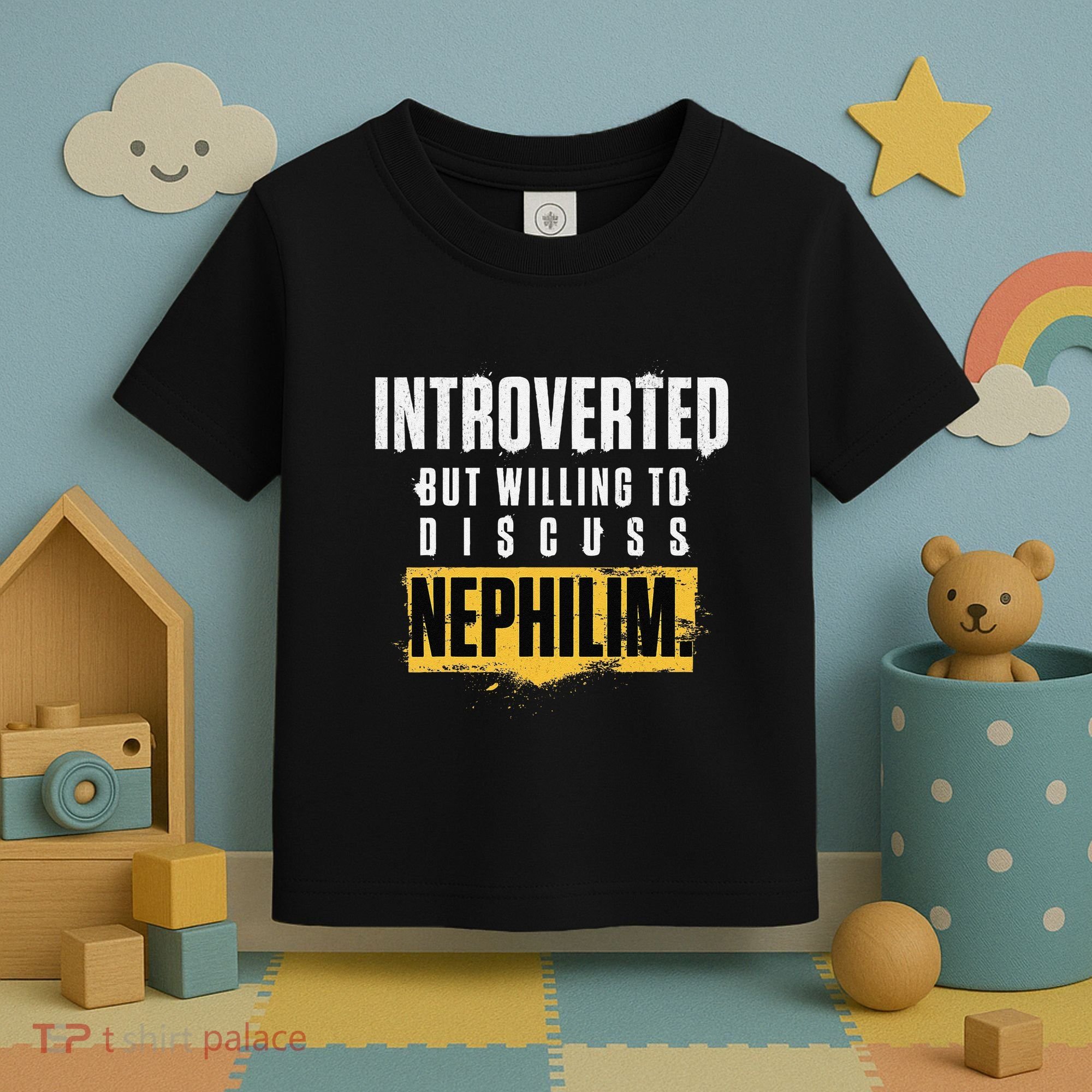 Introverted But Willing To Discuss Nephilim Introvert Quote Gift Toddler T-Shirt