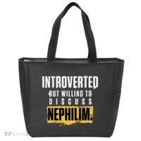 Introverted But Willing To Discuss Nephilim Introvert Quote Gift Tote Bag thumb 0
