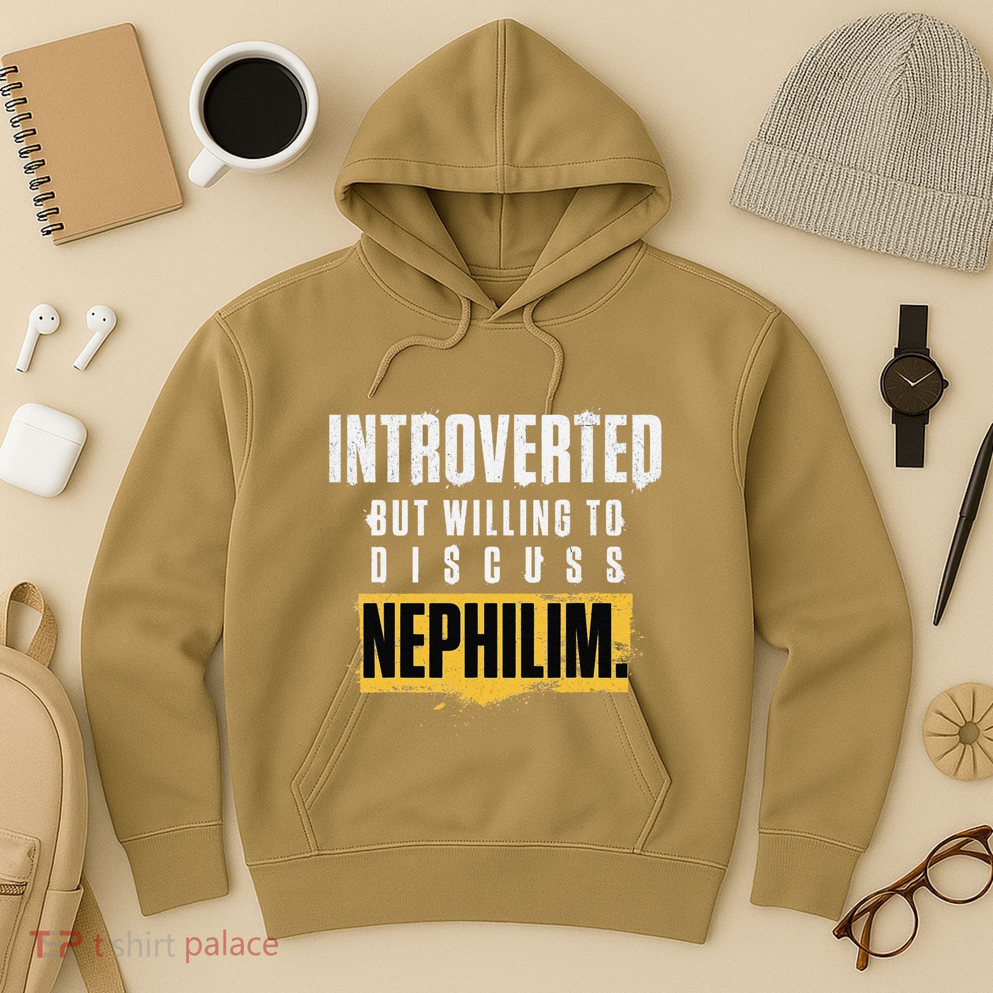 Introverted But Willing To Discuss Nephilim Introvert Quote Gift Hoodie