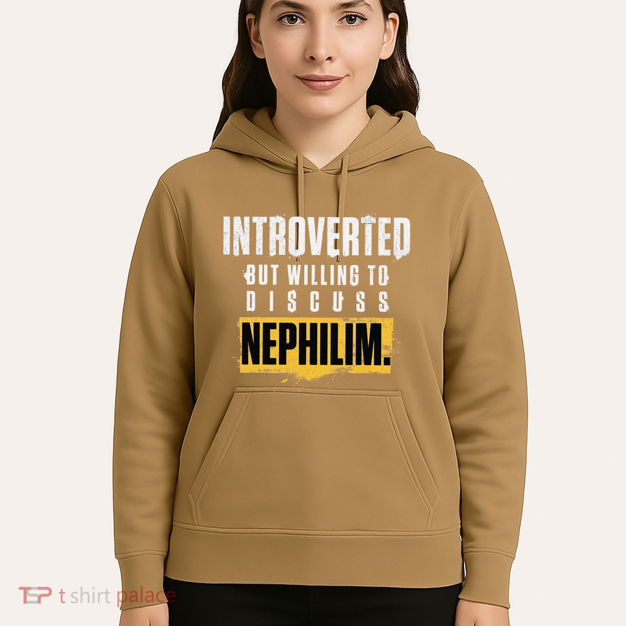 Introverted But Willing To Discuss Nephilim Introvert Quote Gift Hoodie