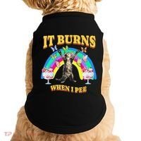 It Burns When I Pee Funny Cat Meme Rainbow Saying Sarcastic Doggie Tank thumb 0