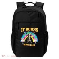 It Burns When I Pee Funny Cat Meme Rainbow Saying Sarcastic Backpack thumb 0