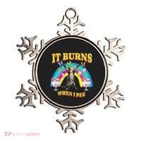 It Burns When I Pee Funny Cat Meme Rainbow Saying Sarcastic Ornament thumb 0
