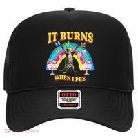 It Burns When I Pee Funny Cat Meme Rainbow Saying Sarcastic Hat thumb 0