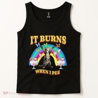 It Burns When I Pee Funny Cat Meme Rainbow Saying Sarcastic Tank Top thumb 2