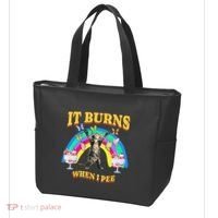 It Burns When I Pee Funny Cat Meme Rainbow Saying Sarcastic Tote Bag thumb 3