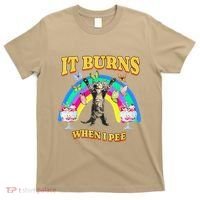 It Burns When I Pee Funny Cat Meme Rainbow Saying Sarcastic T-Shirt thumb 0