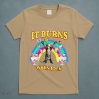 It Burns When I Pee Funny Cat Meme Rainbow Saying Sarcastic T-Shirt thumb 5